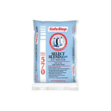 North American Salt 746726 Compass Minerals Safe Step Select Blend Pro 570 Series Ice Melt Blue 50# Bag, 50PK 56570